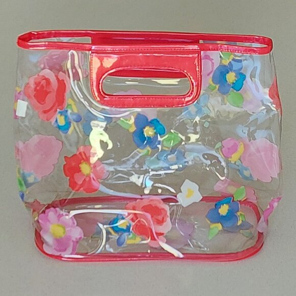 Clear Plastic Floral Carry Purse/Tote - Picture 3 of 7